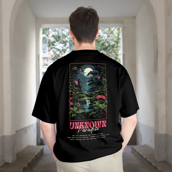 Black_French_Terry_Cotton_Oversized_T-Shirt_For_Unisex