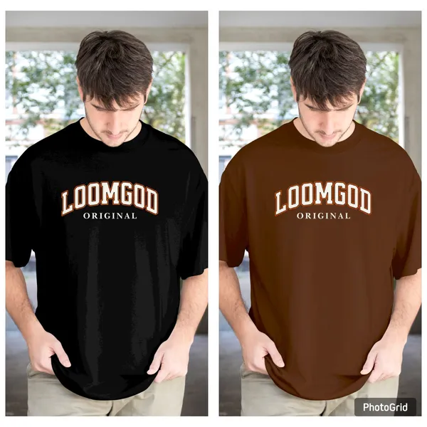 Brown_&_Black_French_Terry_Cotton_Oversized_T-Shirt_For_Unisex_(Pack_Of_2)