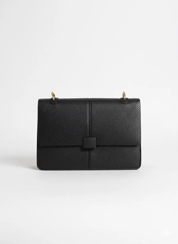 Black_Solid_Satchel_Bag_For_women