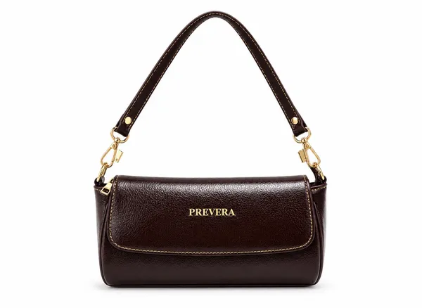 Prevera_Classic_Dark_Brown_Shoulder_Bag_