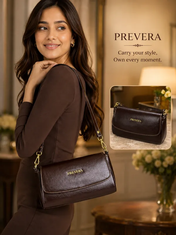 Prevera_Classic_Dark_Brown_Shoulder_Bag_