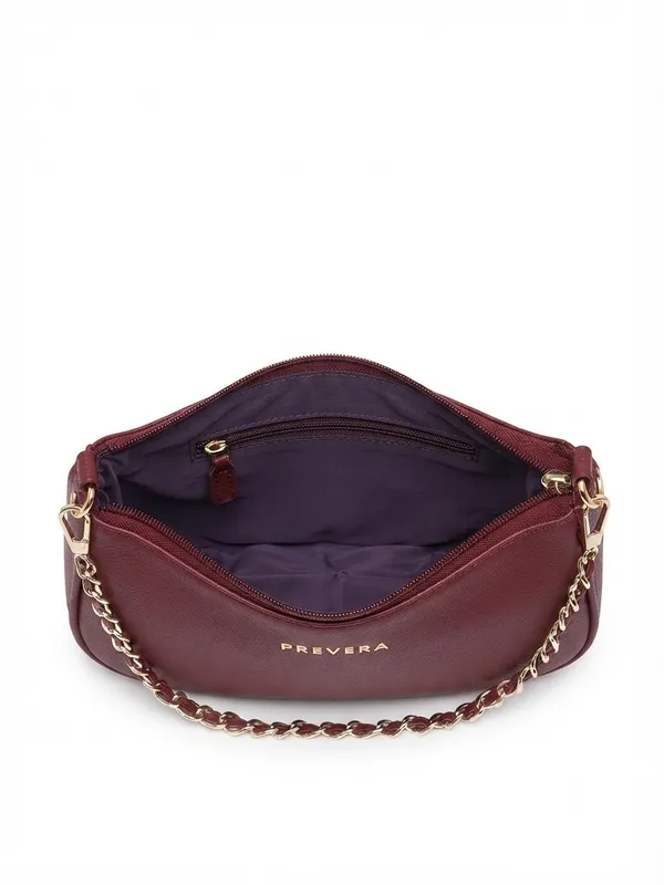 Prevera_Maroon_Charm_Shoulder_Bag