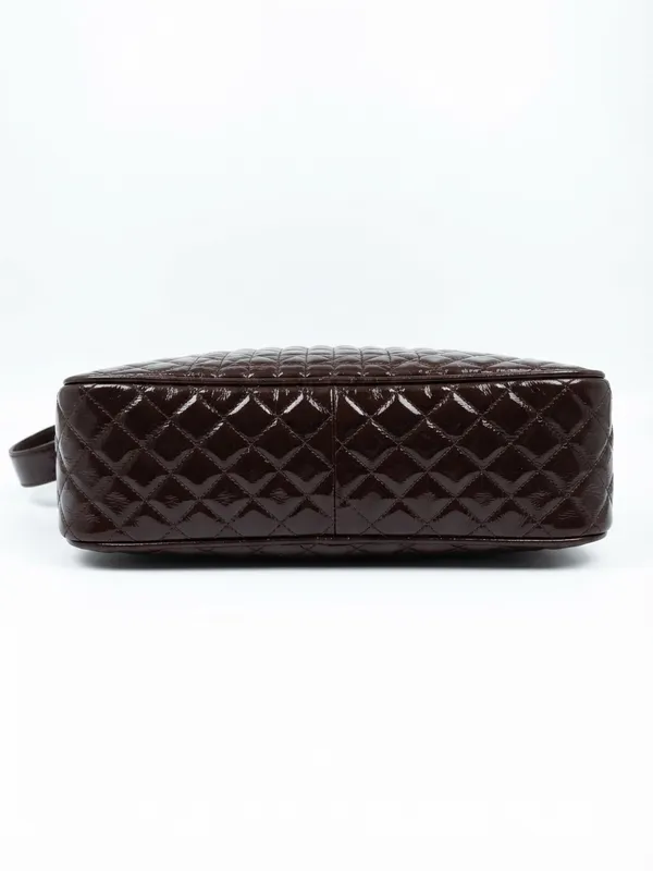 Prevera_Noir_Glossy_Chain_Shoulder_Bag