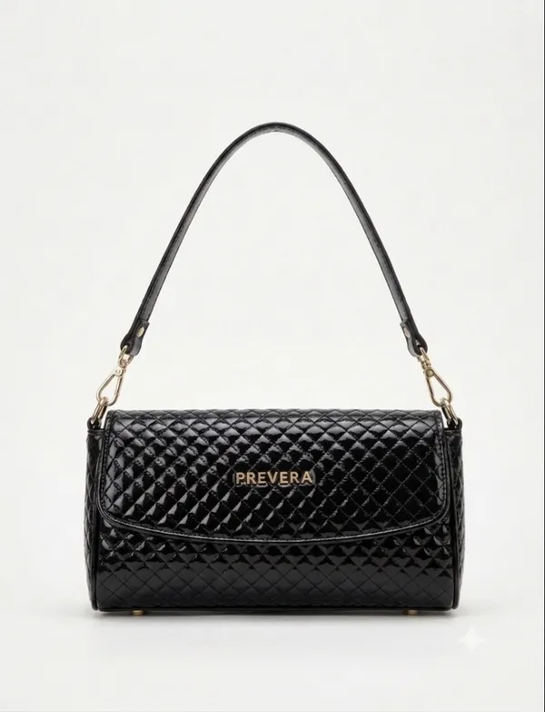 Prevera_Quilted_Black_Shoulder_Bag
