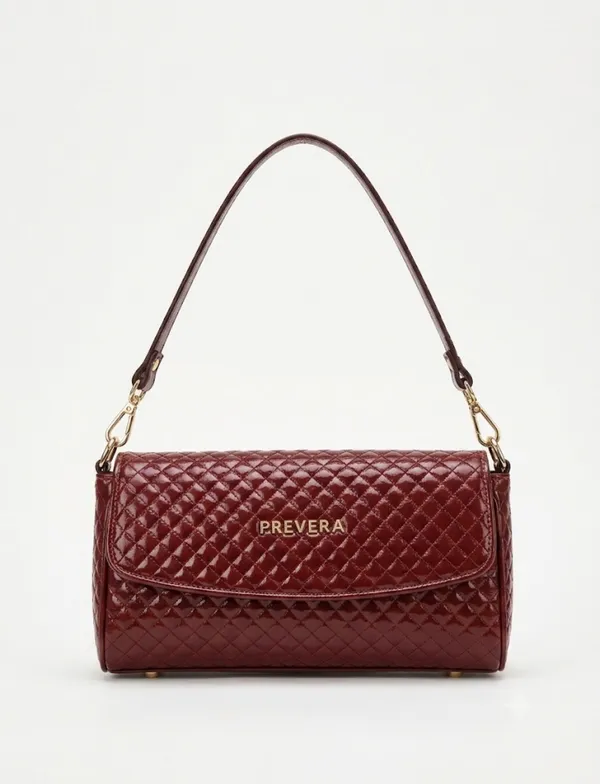 Prevera_Quilted_Burgundy_Shoulder_Bag