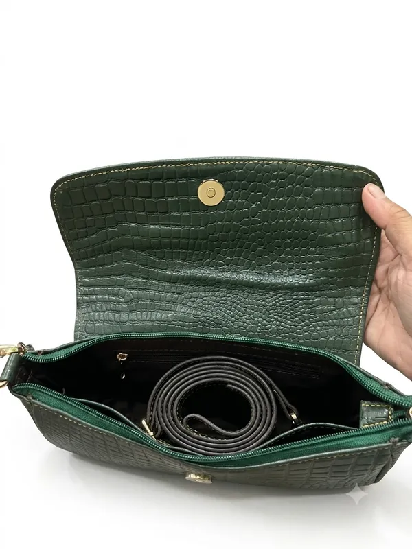 Prevera_Quilted_Green_Shoulder_Bag