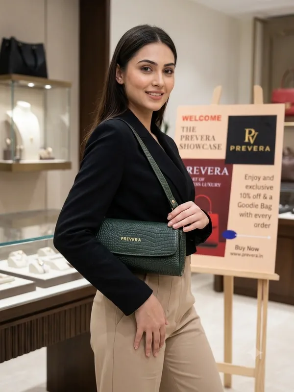 Prevera_Quilted_Green_Shoulder_Bag