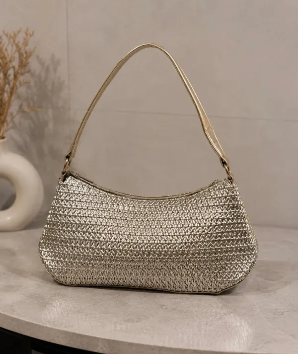 Prevera_Silver_Metallic_Shoulder_Bag