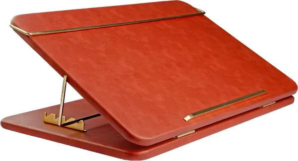 Orange_Table_Top_Elevator_Writing_Desk_With_High_Grade_Leather_Adjustable_Step_Wise_Elevation_Laptop_Stand_For_Workspace