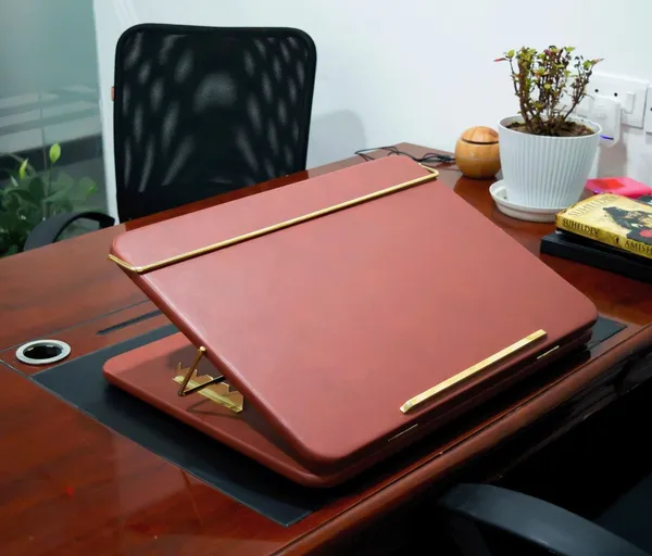 Orange_Table_Top_Elevator_Writing_Desk_With_High_Grade_Leather_Adjustable_Step_Wise_Elevation_Laptop_Stand_For_Workspace
