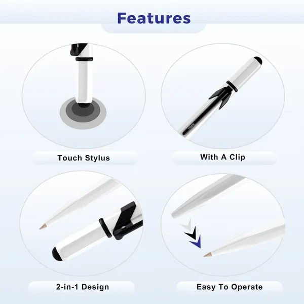 White_And_Black_Metal_Ball_Pen_For_Unisex