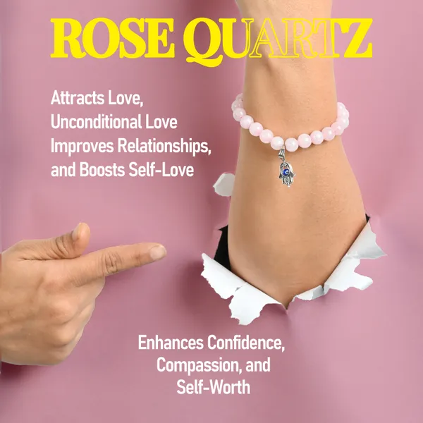 Pink_Rose_Quartz_Healing_Bracelet_For_Natural_Crystal_Beads_For_Love_&_Self-Care