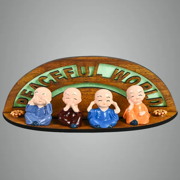 Multicolor_Baby_Monk_Showpieces_For_Set_Of_4_Cartoon_Buddha_Figurines_For_Home_&_Car_Decor