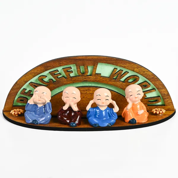 Multicolor_Baby_Monk_Showpieces_For_Set_Of_4_Cartoon_Buddha_Figurines_For_Home_&_Car_Decor