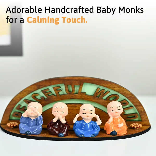 Multicolor_Baby_Monk_Showpieces_For_Set_Of_4_Cartoon_Buddha_Figurines_For_Home_&_Car_Decor