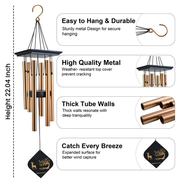 Gold_21-Inch_Metal_Wind_Chimes_With_Deer_Pendant_For_Elegant_Golden_Tubes_For_Home_&_Office_Decor