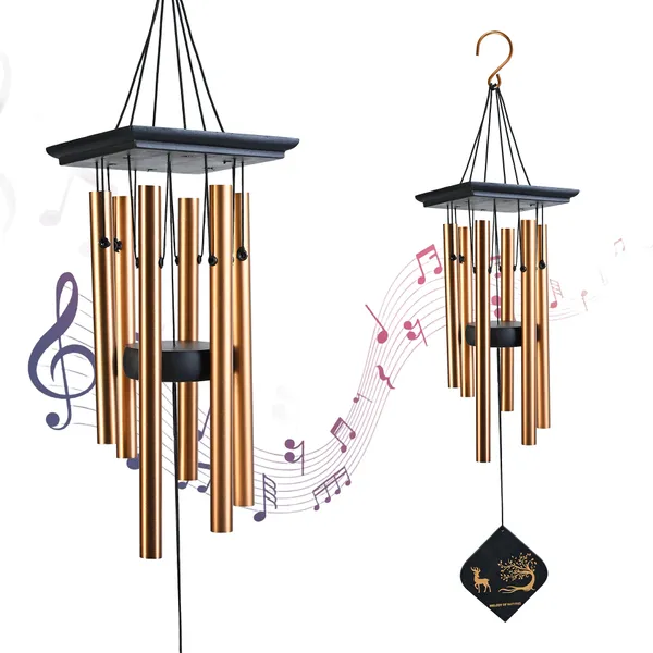 Gold_21-Inch_Metal_Wind_Chimes_With_Deer_Pendant_For_Elegant_Golden_Tubes_For_Home_&_Office_Decor