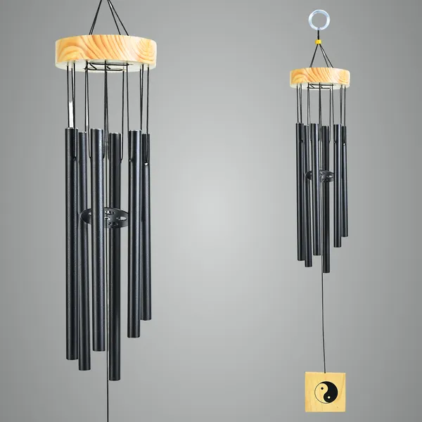Black_Wind_Chimes_27-Inch_For_Positive_Energy,_Wall_&_Room_Decor,_Indoor/Outdoor_Use