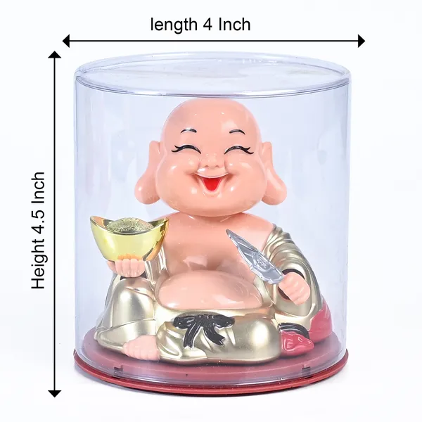 Gold_Solar_Laughing_Buddha_Statue_For_Moving_Head_With_Waving_Fan_&_Ingot_For_Home_&_Car