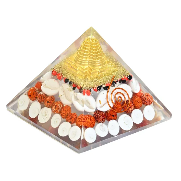 Multicolor_Laxmi_Pyramid_With_Gomati_Chakra_75Mm_For_Home_Harmony,_Meditation_Aid,_Wealth_Attraction