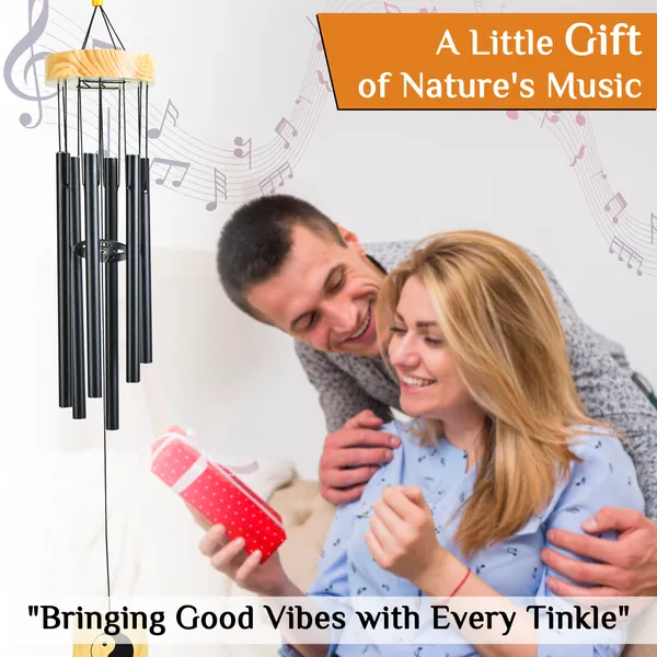 Black_Wind_Chimes_27-Inch_For_Positive_Energy,_Wall_&_Room_Decor,_Indoor/Outdoor_Use