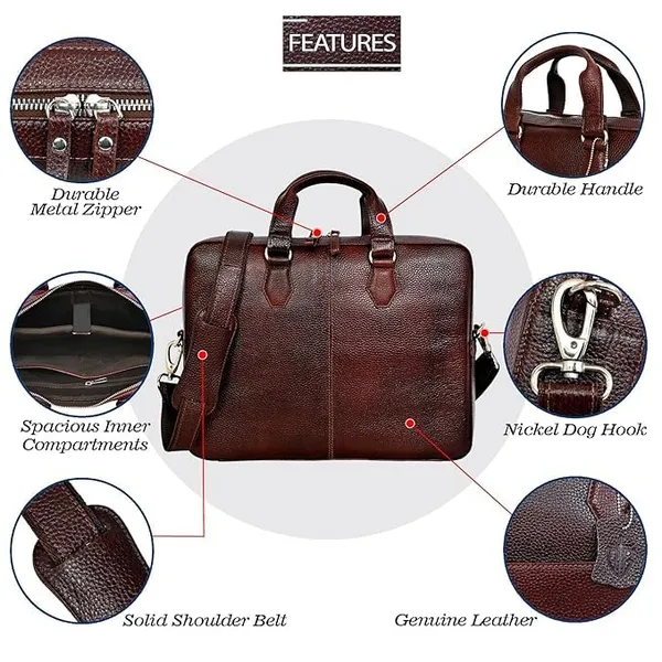 Dark_Brown_Laptop_Bags_MacBook_Holders_Genuine_Leather_Office_Bag_For_Men_Professional_Leather_Bag_With_Adjustable_Straps_And_Multiple_Compartments