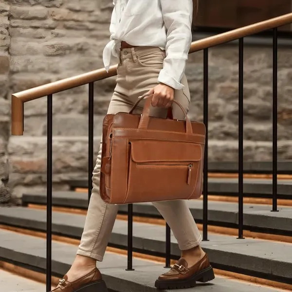 Brown_Genuine_Leather_Laptop_Bags_Office_Bag_For_Men_Messenger_Bag_Professional_Leather_Bag_For_Men_-_Adjustable_Straps_And_Multiple_Compartments