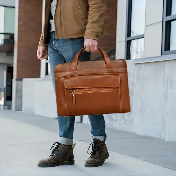 Brown_Genuine_Leather_Laptop_Bags_Office_Bag_For_Men_Messenger_Bag_Professional_Leather_Bag_For_Men_-_Adjustable_Straps_And_Multiple_Compartments