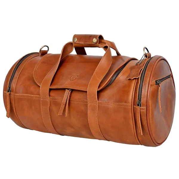 Tan_Duffle_Bag_For_Gym_Men_|_Pure_Leather_Material_Tan_Textured_Stylish_And_Spacious_Weekender_Cabin_Duffle_Travel_Bag_For_Luggage
