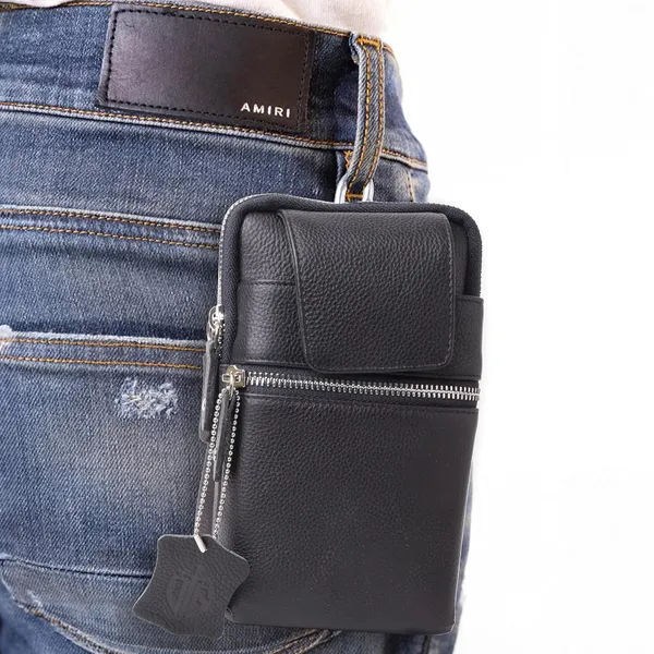 Genuine_Leather_Waist_Bag_for_Men_&_Women,_Stylish_Waterproof_Fanny_Pack_with_Magnetic_Flap,_Sling_&_Belt_Clip,_Crossbody_Holster_Pouch_for_Mobile,_Travel,_Hiking,_Biking,_Outdoor_Use_(19_x12_cm)