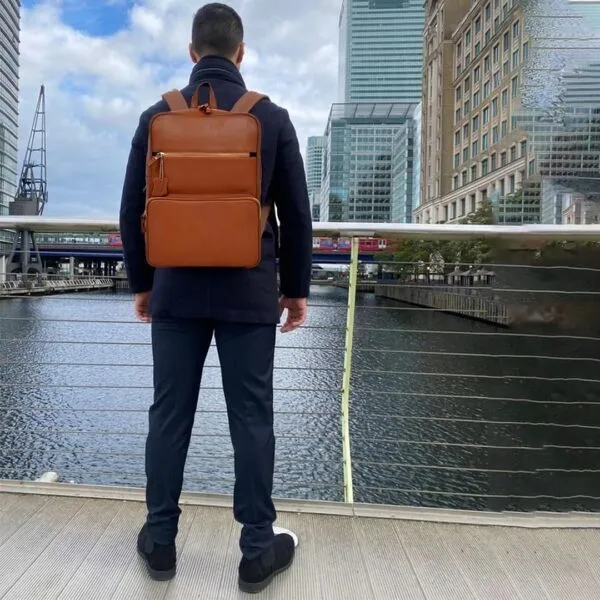 Tan_Genuine_Leather_Backpack_Bag_For_Men