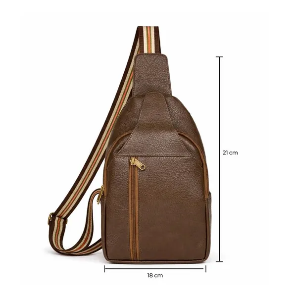 Leather_Chest_Bag_with_Adjustable_Strap,_Compact_Crossbody_Backpack_for_Daily_Use,_Plain_&_Croc_Texture_Options