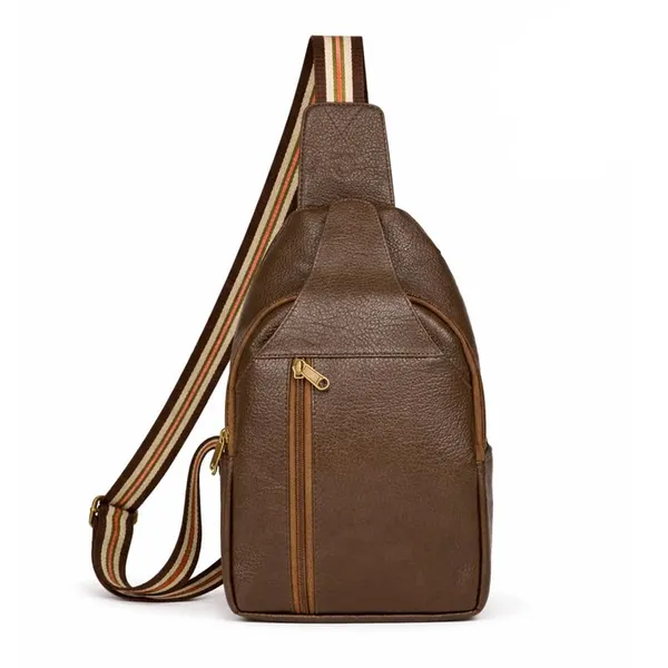 Leather_Chest_Bag_with_Adjustable_Strap,_Compact_Crossbody_Backpack_for_Daily_Use,_Plain_&_Croc_Texture_Options