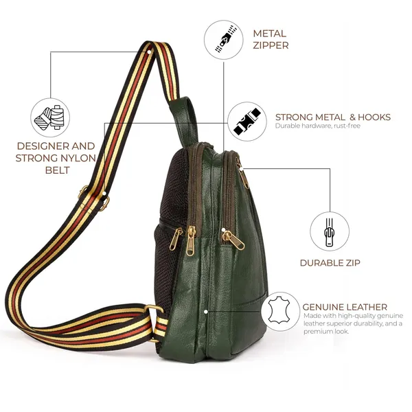 Leather_Chest_Bag_with_Adjustable_Strap,_Compact_Crossbody_Backpack_for_Daily_Use,_Plain_&_Croc_Texture_Options
