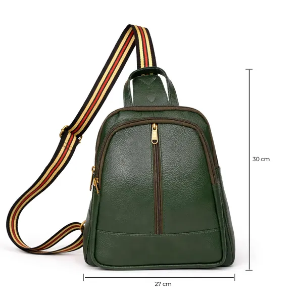 Leather_Chest_Bag_with_Adjustable_Strap,_Compact_Crossbody_Backpack_for_Daily_Use,_Plain_&_Croc_Texture_Options
