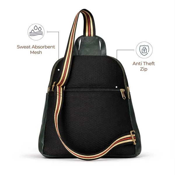 Leather_Chest_Bag_with_Adjustable_Strap,_Compact_Crossbody_Backpack_for_Daily_Use,_Plain_&_Croc_Texture_Options
