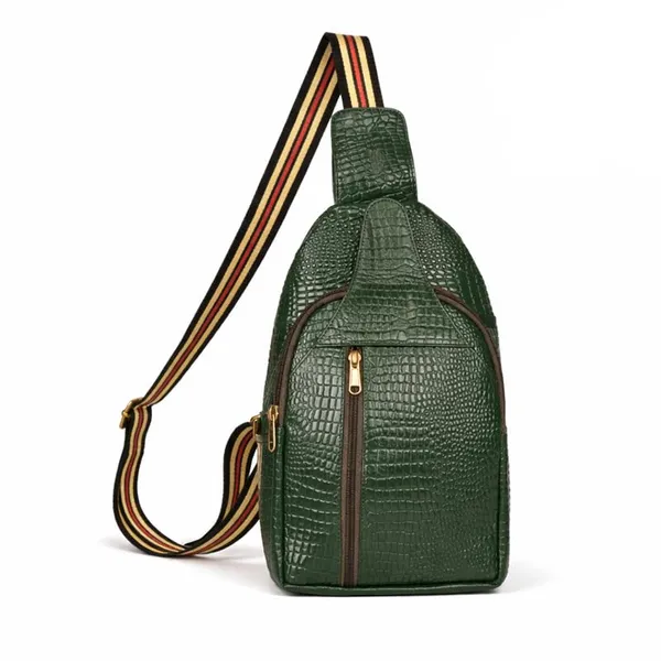 Leather_Chest_Bag_with_Adjustable_Strap,_Compact_Crossbody_Backpack_for_Daily_Use,_Plain_&_Croc_Texture_Options