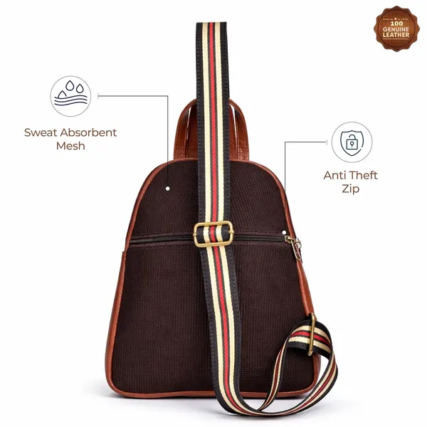 Leather_Chest_Bag_with_Adjustable_Strap,_Compact_Crossbody_Backpack_for_Daily_Use,_Plain_&_Croc_Texture_Options