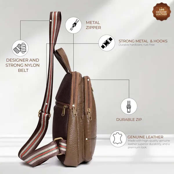 Leather_Chest_Bag_with_Adjustable_Strap,_Compact_Crossbody_Backpack_for_Daily_Use,_Plain_&_Croc_Texture_Options