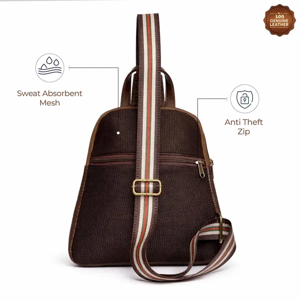 Leather_Chest_Bag_with_Adjustable_Strap,_Compact_Crossbody_Backpack_for_Daily_Use,_Plain_&_Croc_Texture_Options
