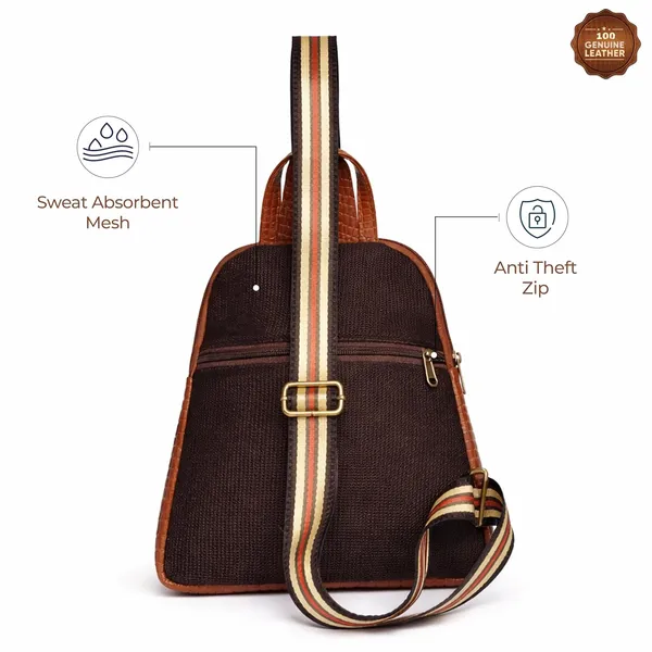 Leather_Chest_Bag_with_Adjustable_Strap,_Compact_Crossbody_Backpack_for_Daily_Use,_Plain_&_Croc_Texture_Options