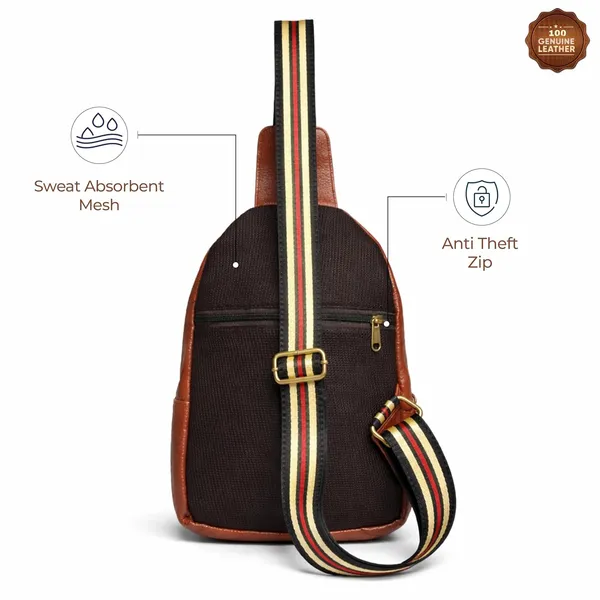 Leather_Chest_Bag_with_Adjustable_Strap,_Compact_Crossbody_Backpack_for_Daily_Use,_Plain_&_Croc_Texture_Options