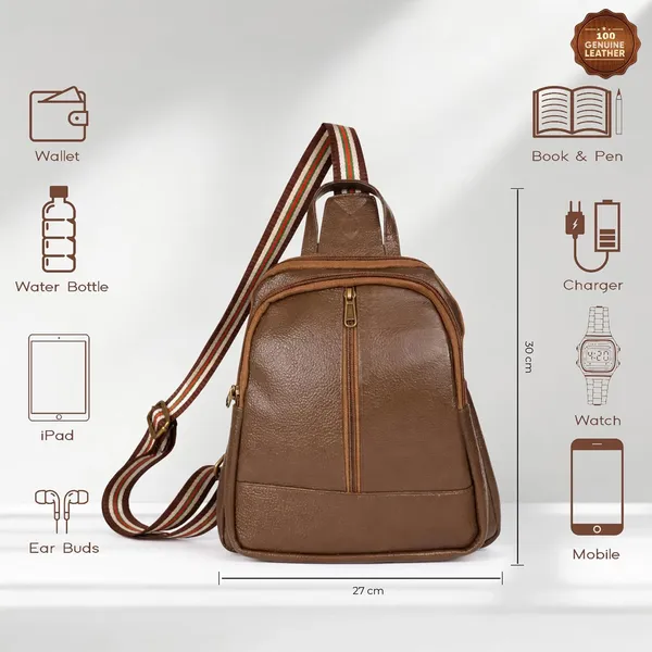 Leather_Chest_Bag_with_Adjustable_Strap,_Compact_Crossbody_Backpack_for_Daily_Use,_Plain_&_Croc_Texture_Options
