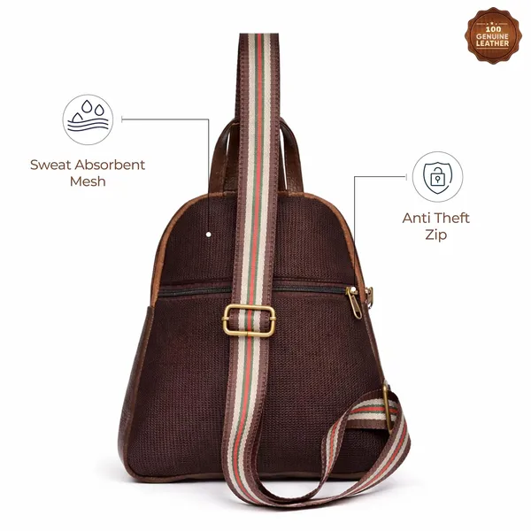 Leather_Chest_Bag_with_Adjustable_Strap,_Compact_Crossbody_Backpack_for_Daily_Use,_Plain_&_Croc_Texture_Options