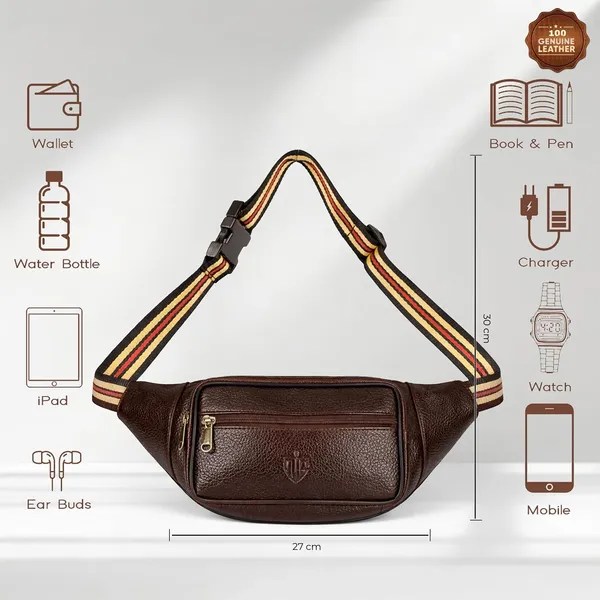 Brown_Leather_Waist_Bag_|_Adjustable_Belt_Bag_with_Multiple_Zip_Pockets