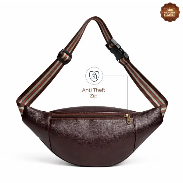 Brown_Leather_Waist_Bag_|_Adjustable_Belt_Bag_with_Multiple_Zip_Pockets