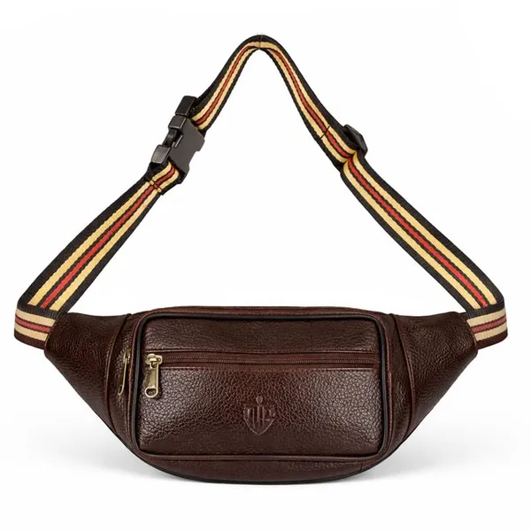 Brown_Leather_Waist_Bag_|_Adjustable_Belt_Bag_with_Multiple_Zip_Pockets