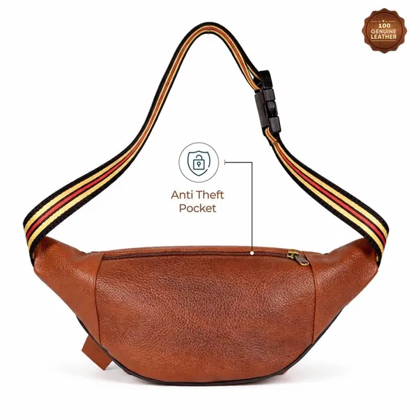 Tan_Leather_Waist_Bag_|_Adjustable_Belt_Bag_with_Multiple_Zip_Pockets