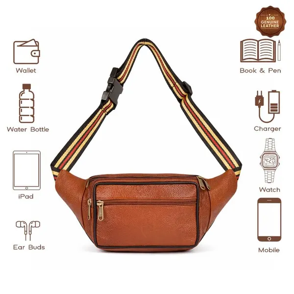 Tan_Leather_Waist_Bag_|_Adjustable_Belt_Bag_with_Multiple_Zip_Pockets