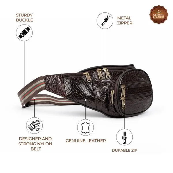 Brown_Leather_Waist_Bag_|_Adjustable_Belt_Bag_with_Multiple_Zip_Pockets
